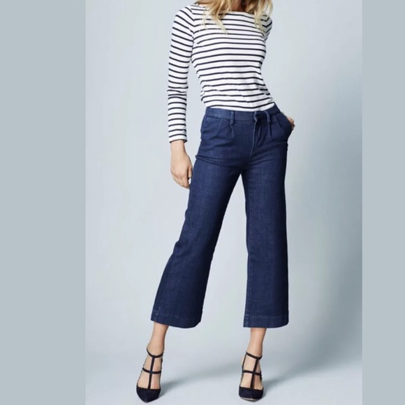 Boden Denim - Boden Icons Jeans Wide Leg Eton Crop Denim Stretch